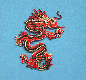 Bügelmotiv PRYM Chines. Drachen rot